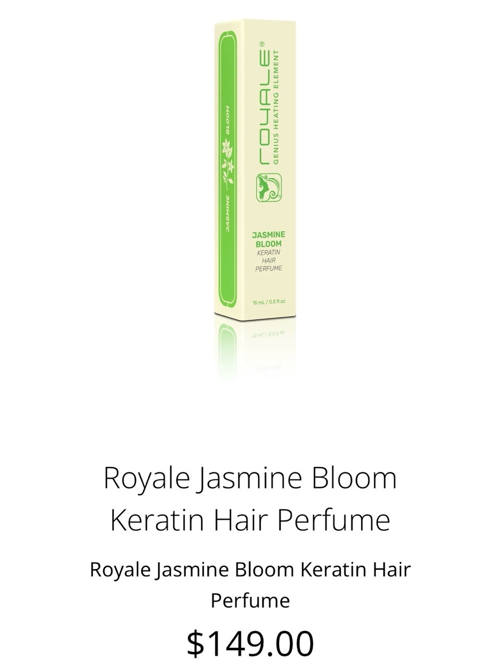 Jasmine Bloom Keratin Hair Perfume — Green